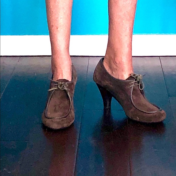 Biviel Shoes - Anthropologie Biviel brown suede heels 8 1/2 Biviel Shoes - Anthropologie Biviel brown suede heels 8 1/2